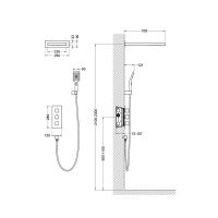 Душевая система с термостатом Timo Petruma скрытого монтажа SX-5039 схема 3