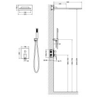 Душевая система встроенная Timo Briana SX-7139 схема 5