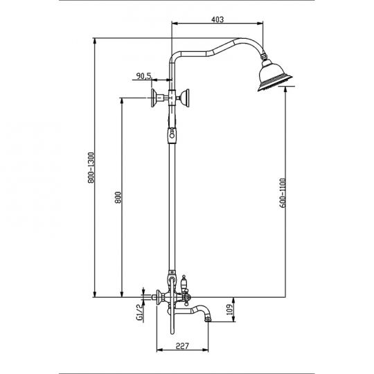 Душевая колонна Timo Nelson SX-1291 схема 2