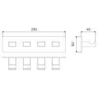 Вешалка Timo Selene четыре крючка 10015/00 схема 2