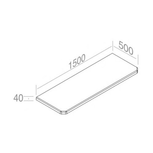 Столешница для раковины AET ITALIA TOP DECO 150 T271P50 схема 3