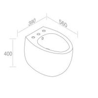 Биде AET ITALIA OVAL DA TERRA напольное S542T1R3V0 схема 2