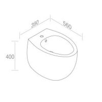 Биде напольное AET ITALIA OVAL DA TERRA S542T1R1V0 схема 2