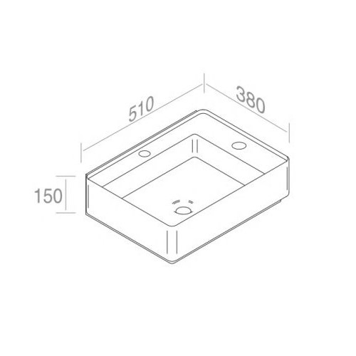 Раковина подвесная или накладная AET ITALIA FLY SOSPESO RECTANGULAR PLUS L640T0R2V4 схема 2