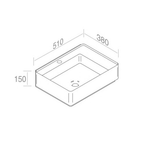 Раковина накладная/подвесная AET ITALIA FLY SOSPESO RECTANGULAR PLUS L640T0R1V4 схема 2