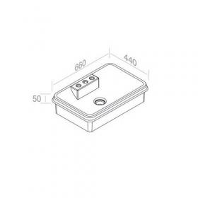 Раковина встраиваемая AET ITALIA CLASS RECTANGULAR CR прямоугольная L612T0R3V5 ФОТО