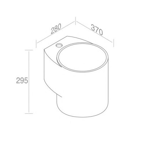 Подвесной рукомойник AET ITALIA IDEA TUBE L314T0R1V1 схема 2