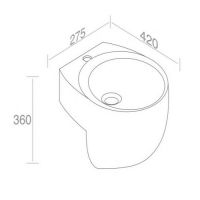 Рукомойник подвесной AET ITALIA IDEA BOTTLE L313T0R1V1 схема 2