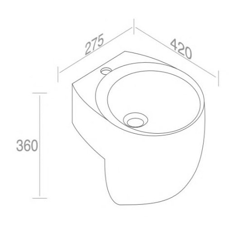 Рукомойник подвесной AET ITALIA IDEA BOTTLE L313T0R1V1 схема 2