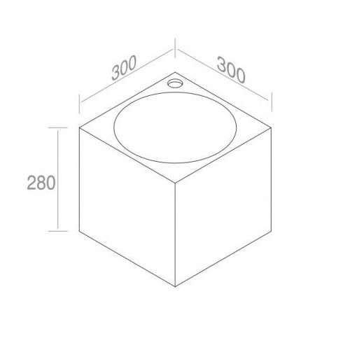 Подвесной рукомойник AET ITALIA IDEA CUBE L310T0RDV1 ФОТО