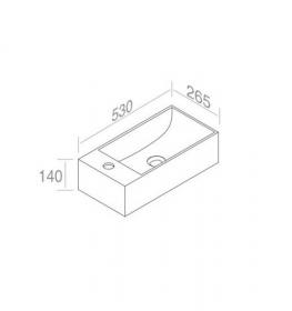 Накладная раковина AET ITALIA THIN  BRIDGE 50 L262T3R1V0 ФОТО