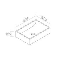 Раковина накладная на столешницу AET ITALIA THIN RETTANGOLARE L239T0R0V0 схема 2
