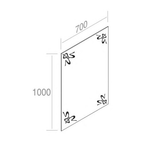 Зеркало в ванную AET ITALIA DECO SPECCHIO 70х100 C700VX ФОТО