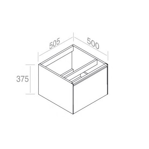 Тумба подвесная лакированная AET ITALIA MATCH Mobile in Legno laccato 50,5х50 с ящиком C376M1L50 ФОТО