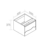 Тумба AET ITALIA TRACE  Mobile in Legno с 1 ящиком 50,5х50 C375M1L50 схема 2