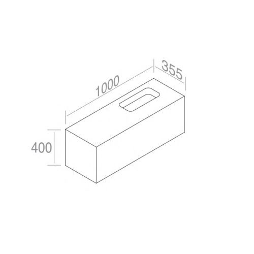 Тумба для раковины AET ITALIA M35 MOBILE IN LEGNO LACCATO PER LAVABI P35 подвесная 100х35,5 C180V2 схема 2