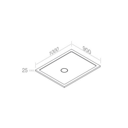 Поддон в душ прямоугольный AET ITALIA LEVICO PIATTO DOCCIA CON PILETTA SIFONATA INCLUSA DS10P90L100 схема 2