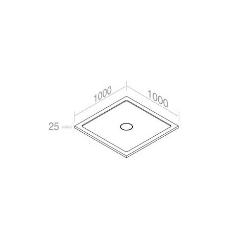 Поддон душевой квадратный AET ITALIA LEVICO PIATTO DOCCIA CON PILETTA SIFONATA INCLUSA DS10P100L100 ФОТО
