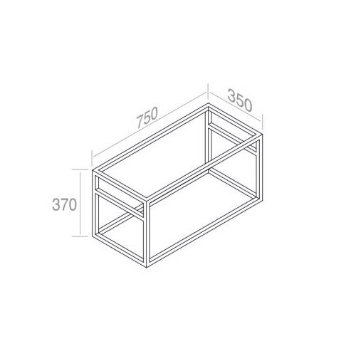 Консоль стальная AET ITALIA FRAME STRUTTURA IN FERRO PER L011 75х35 A511V1 схема 2