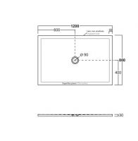 Душевой поддон Simas Doccia эмалированный P9 схема 3