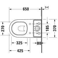 Унитаз напольный Duravit D-Neo 37х65 комбинированный 200209 схема 4