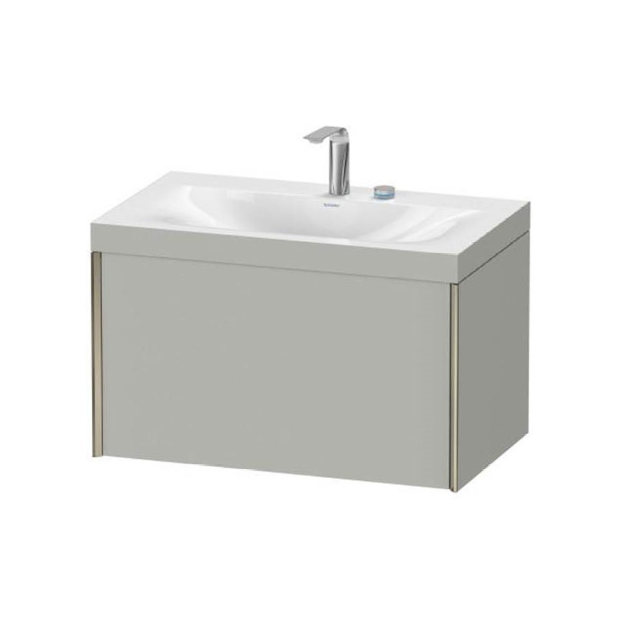 Раковина с подвесной тумбой 80 х 48 c-bonded Duravit Xviu XV4610 с одним выдвижным отделением схема 2