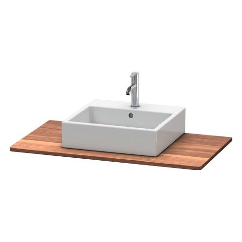 Cтолешница Duravit Xsquare XS061 из массива дерева с одним вырезом схема 1