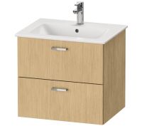 Подвесная тумба Duravit Xbase XB612 с двумя выдвижными ящиками схема 1