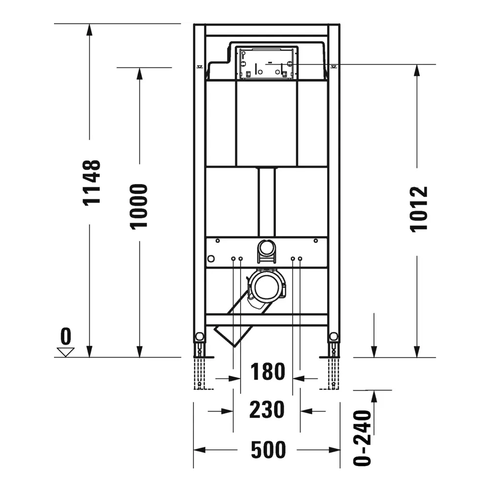 Инсталляция для унитаза Duravit WD100 схема 5