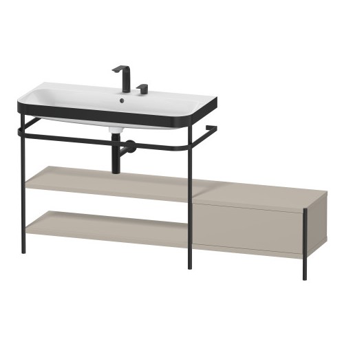 Изображение Консоль с раковиной Duravit Happy D.2 Plus 85x140x49 напольная металлическая HP4753