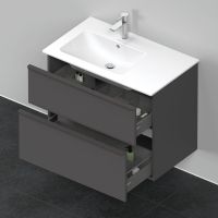 Подвесная тумба Duravit D-Neo 62,5x81x46,2 с двумя выдвижными отделениями DE436 схема 1