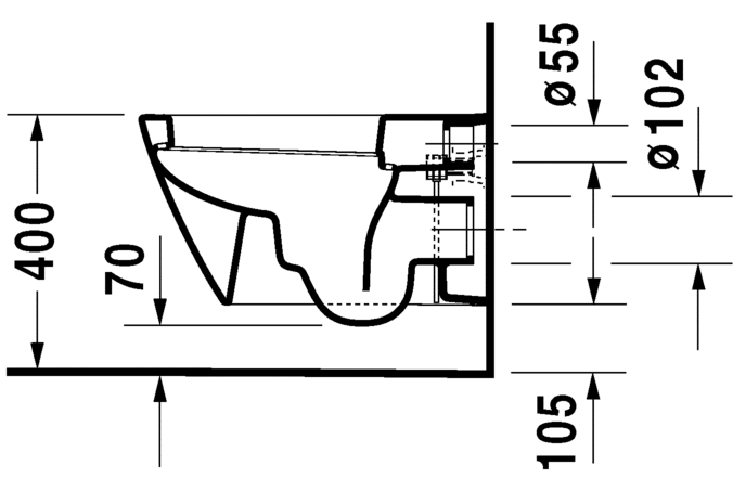 Подвесной унитаз Duravit Starck 2 253409 схема 3