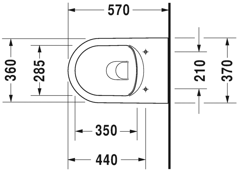 Безободковый унитаз Duravit ME By Starck rimless 252909 ФОТО