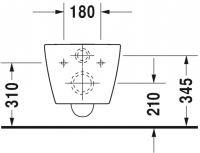 Безободковый унитаз Duravit ME By Starck rimless 252909 схема 4