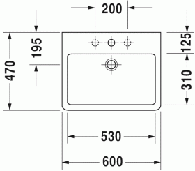 Раковина Duravit Vero накладная 60х47 045460 ФОТО