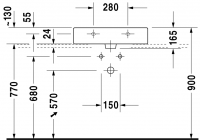 Раковина Duravit Vero накладная 60х47 045460 схема 3