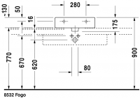 Раковина Duravit Vero накладная 50х47 045450 схема 4