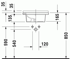 Раковина Duravit Starck 3 встраиваемая 48х46,5 030348 ФОТО