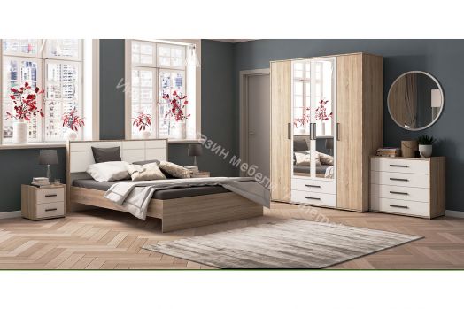 Комод "Соната" (Дуб сонома/Белый)