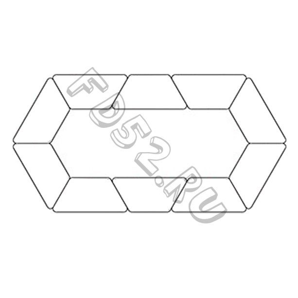 ВАРИАНТ УСТАНОВКИ ИЗ 10 СТОЛОВ ВАРИАНТ 1 (4445х2200мм)