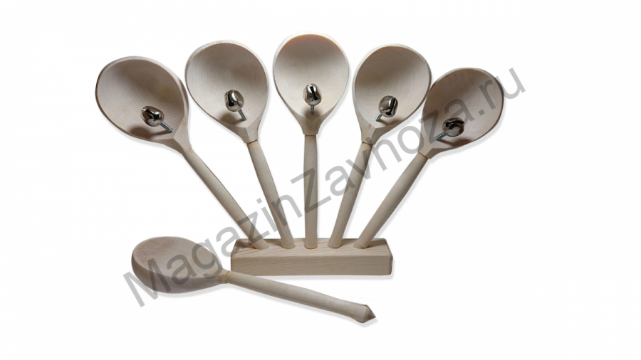 Ложки веерные 5+1 с бубенцами