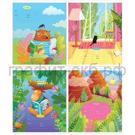 Тетрадь 12л.косая линейка частая MESHU Fairy tale MS_30883