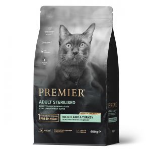 Premier Cat Lamb&Turkey STERILISED (Свежее мясо ягненка с индейкой для кошек)