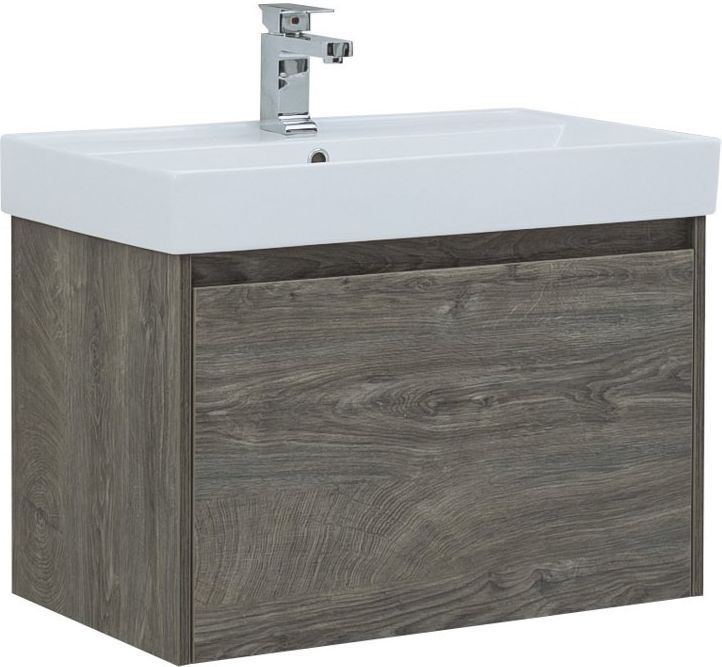 Тумба с раковиной Aquanet Nova Lite 75 дуб рошелье (1 ящик) 00245242