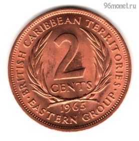 Брит. Карибские территории 2 цента 1965 UNC