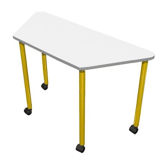 РК4К-1021 Стол трапеция мобильный ( ral 1021)