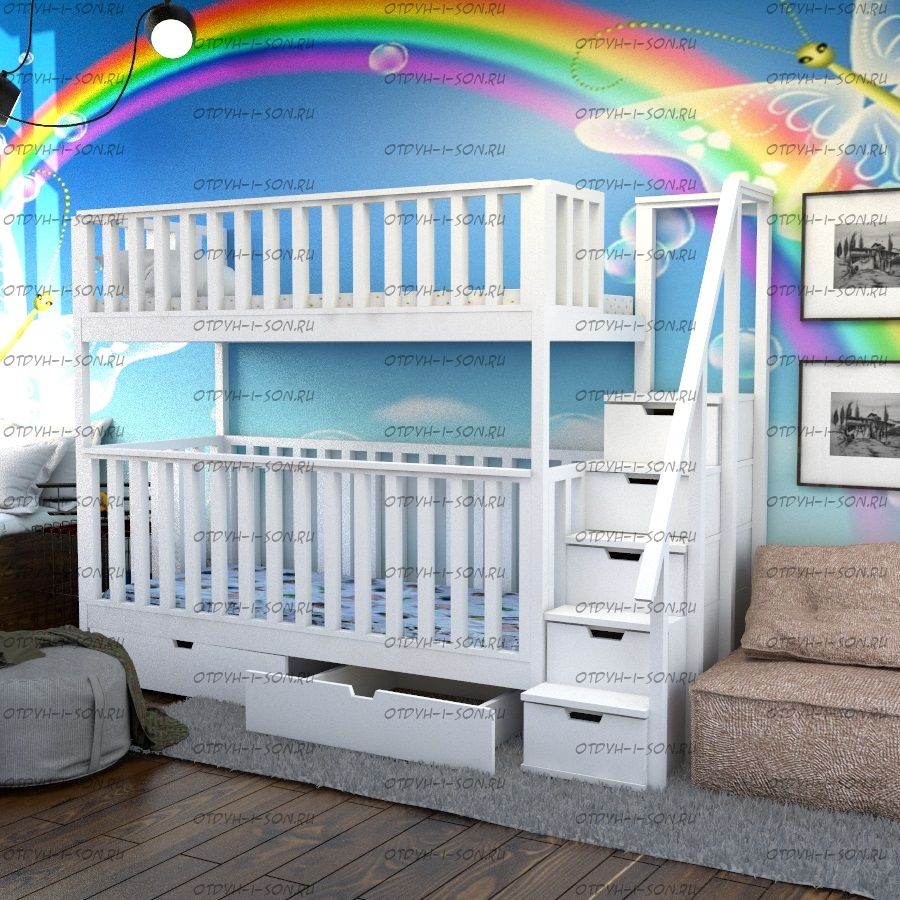 Кровать двухъярусная Малинка Люкс №14