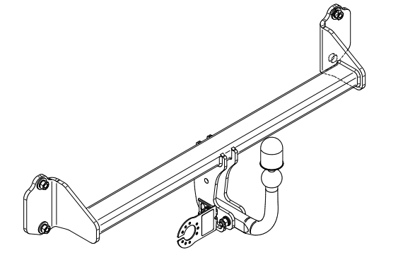 Фаркоп BMW X1 F48 2015-2022, BMW 2-Series Active Tourer F45 2014-, BMW 2-Series Gran Tourer F46 2015- условно-съемное крепление шара
