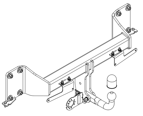 Фаркоп BMW X5 G05 2018-, BMW X7 G07 2019-, BMW X6 G06 2019- условно-съемное крепление шара