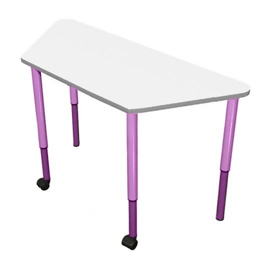 РК2КР-4008 Стол трапеция регулируемый мобильный ( ral 4008)